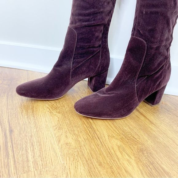 Coconuts by Matisse Brown Velvet OTK Thigh Boot 9 - Picture 3 of 12